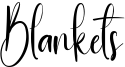 Blankets Font