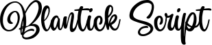 Blantick Script Font