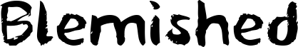 Blemished Font