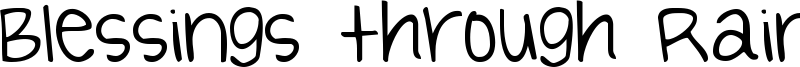 Blessings through Raindrops Font