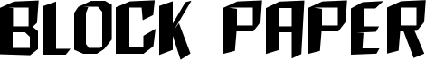 Block Paper Font