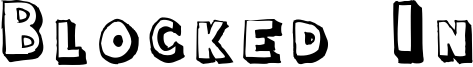 Blocked In Font
