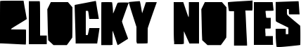 Blocky Notes Font