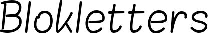 Blokletters Font