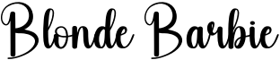 Blonde Barbie Font