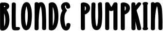 Blonde Pumpkin Font