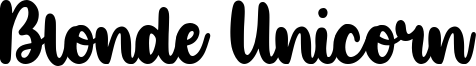 Blonde Unicorn Font