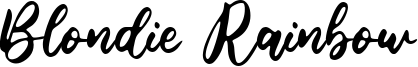 Blondie Rainbow Font