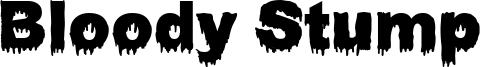 Bloody Stump Font