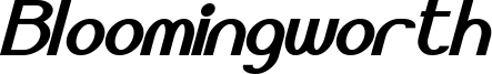 Bloomingworth Bold Italic.otf