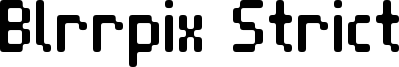 Blrrpix Strict Font