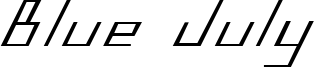 Blue July Font