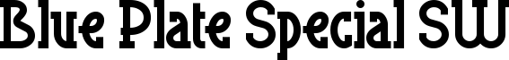 Blue Plate Special SW Font