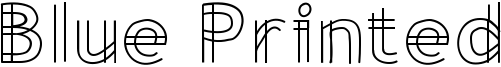 Blue Printed Font