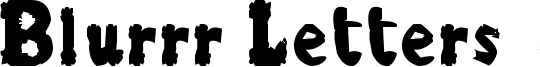 Blurrr Letters Font