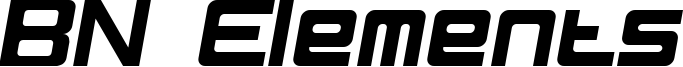 BN Elements Font