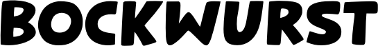 Bockwurst Font