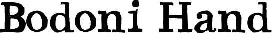 Bodoni Hand Font