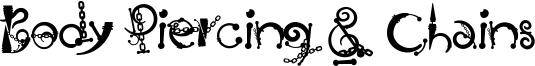 Body Piercing & Chains Font