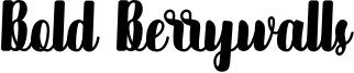 Bold Berrywalls Font