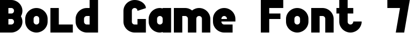 Bold Game Font 7 Font