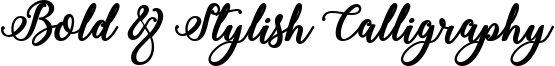 Bold & Stylish Calligraphy Font