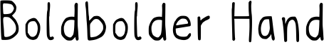 Boldbolder Hand Font