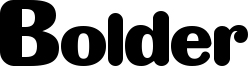Bolder Font