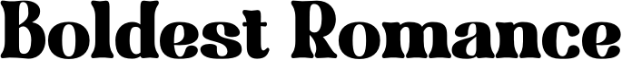 Boldest Romance Font