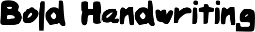 Bold Handwriting Font