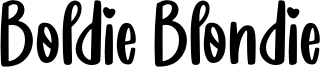 Boldie Blondie Font