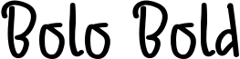 Bolo Bold Font