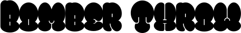 Bomber Throw Font