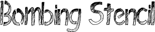 Bombing Stencil Font