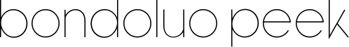 Bondoluo Peek Font