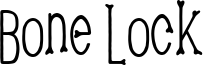 Bone Lock Font