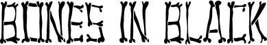 Bones in Black Font