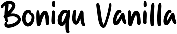 Boniqu Vanilla Font