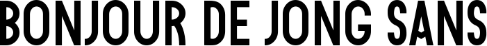 Bonjour De Jong Sans Font