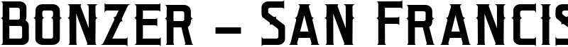Bonzer - San Francisco Font