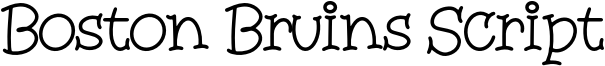 Boston Bruins Script Font