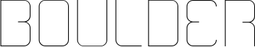 Boulder Font
