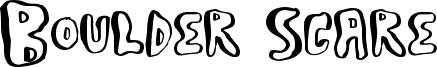 Boulder Scare Font