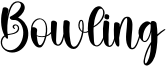 Bowling Font