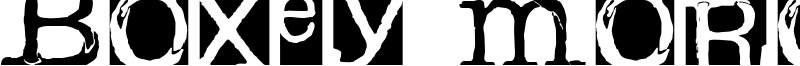 Boxey Moron Font