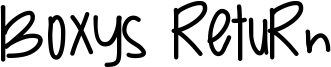 Boxys Return Font