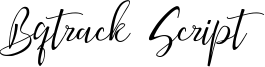 Bqtrack Script Font