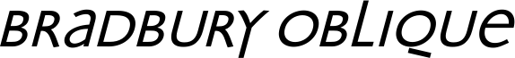 Bradbury Oblique Font