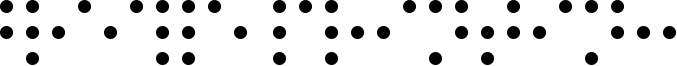 Braille Printing Font