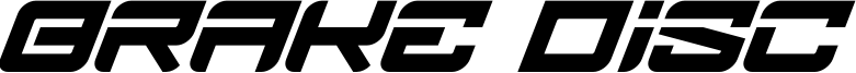 Brake Disc Font